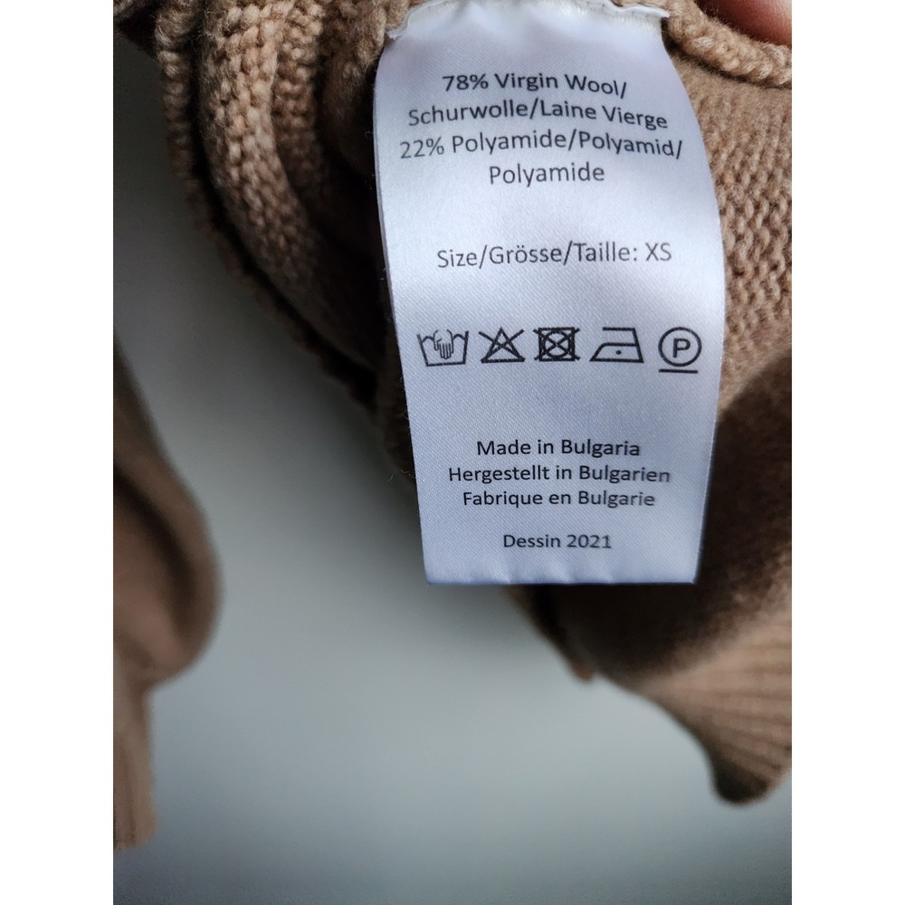 Baum und Pferdgarten Wool Blend Colorblock Sweater XS Brown Orange - Picture 5 of 9